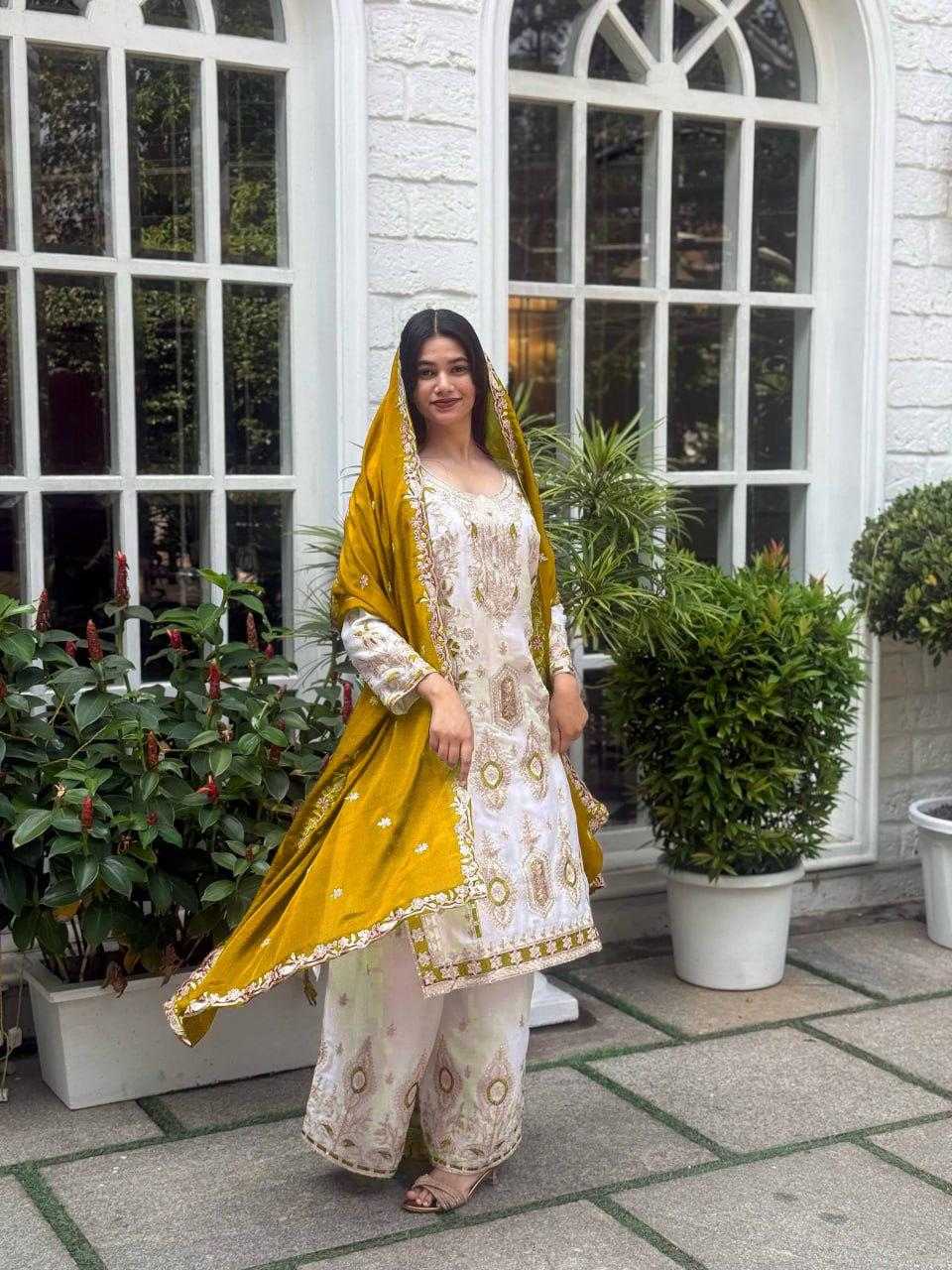 YNF Wholesale Chinon Silk Embroidery Suits  | Surat Manufacturer