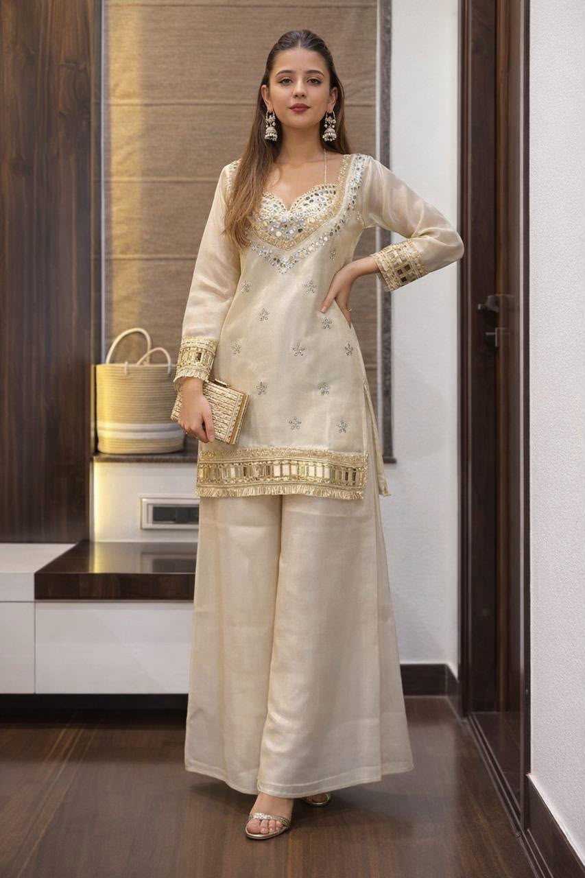YNF Wholesale Silk Palazzo Suit  | Surat Manufacturer