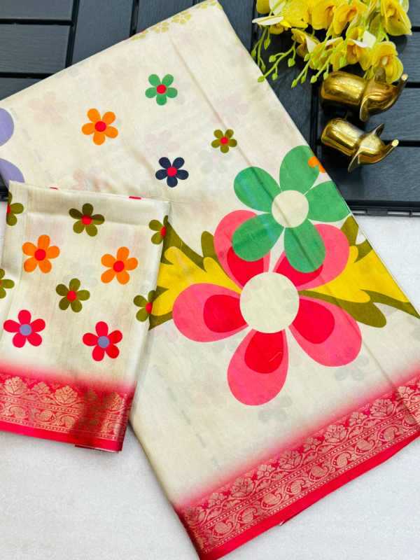 YNF Wholesale Tussar Silk Printed Sarees  | Surat Manufacturer