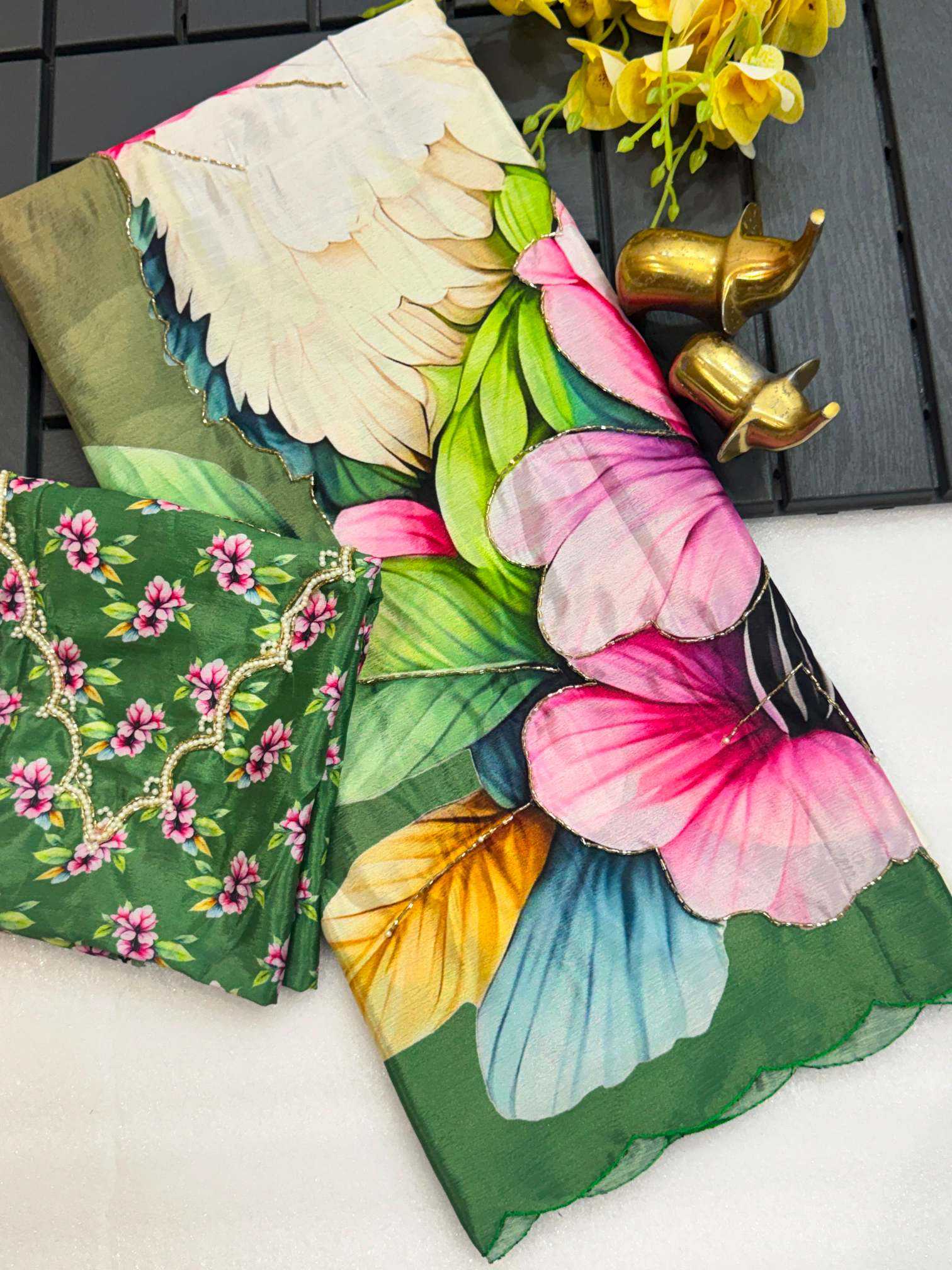 YNF Wholesale Chinon Silk Soft Silk Sarees KESH187 Archana | Surat Manufacturer