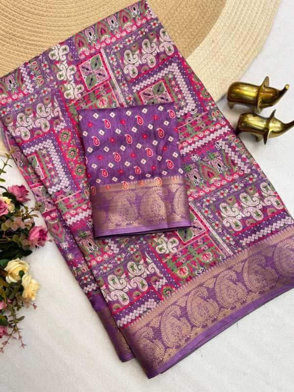 YNF Wholesale Jacquard Printed Sarees  | Surat Manufacturer
