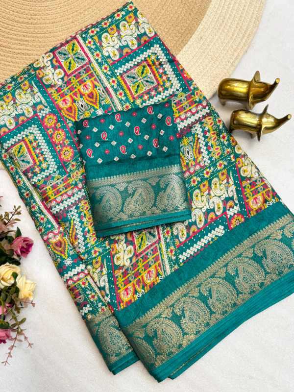 YNF Wholesale Jacquard Printed Sarees  | Surat Manufacturer