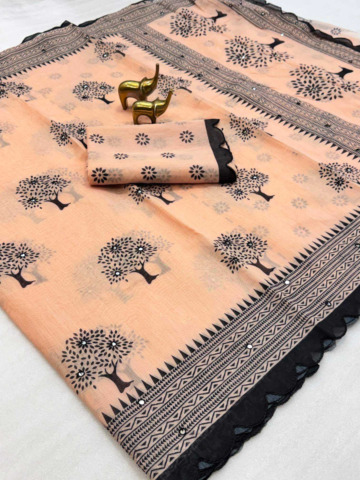 YNF Wholesale Chanderi Cotton Printed Sarees KESH187 Balika Vadhu | Surat Manufacturer