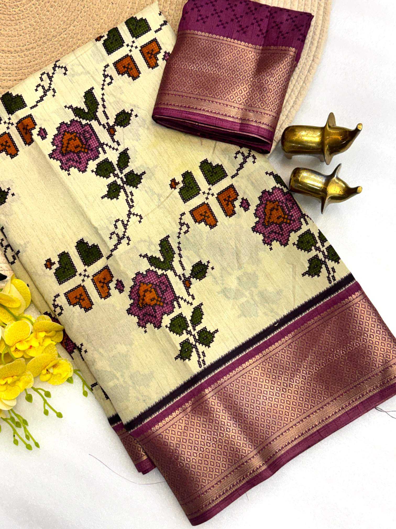 YNF Wholesale Dola Silk Dola Silk Sarees KESH187 Diwar | Surat Manufacturer