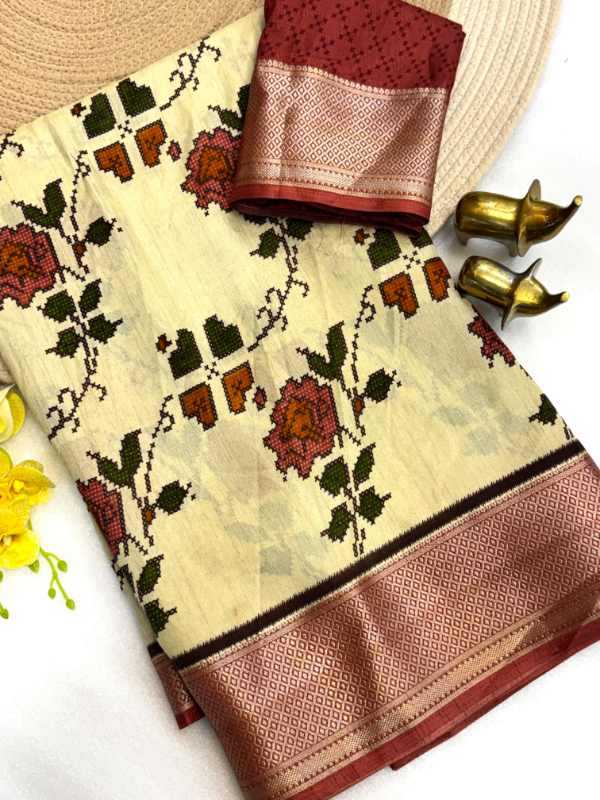YNF Wholesale Dola Silk Printed Sarees KESH187 Diwar | Surat Manufacturer