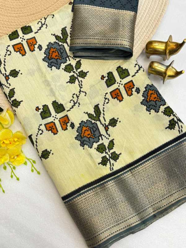 YNF Wholesale Dola Silk Printed Sarees KESH187 Diwar | Surat Manufacturer