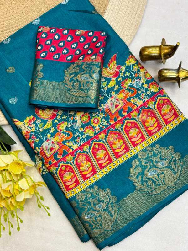 YNF Wholesale Dola Silk Kalamkari Sarees  | Surat Manufacturer