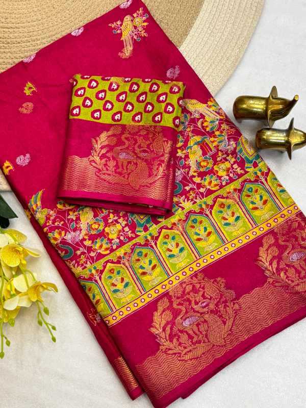 YNF Wholesale Dola Silk Kalamkari Sarees  | Surat Manufacturer