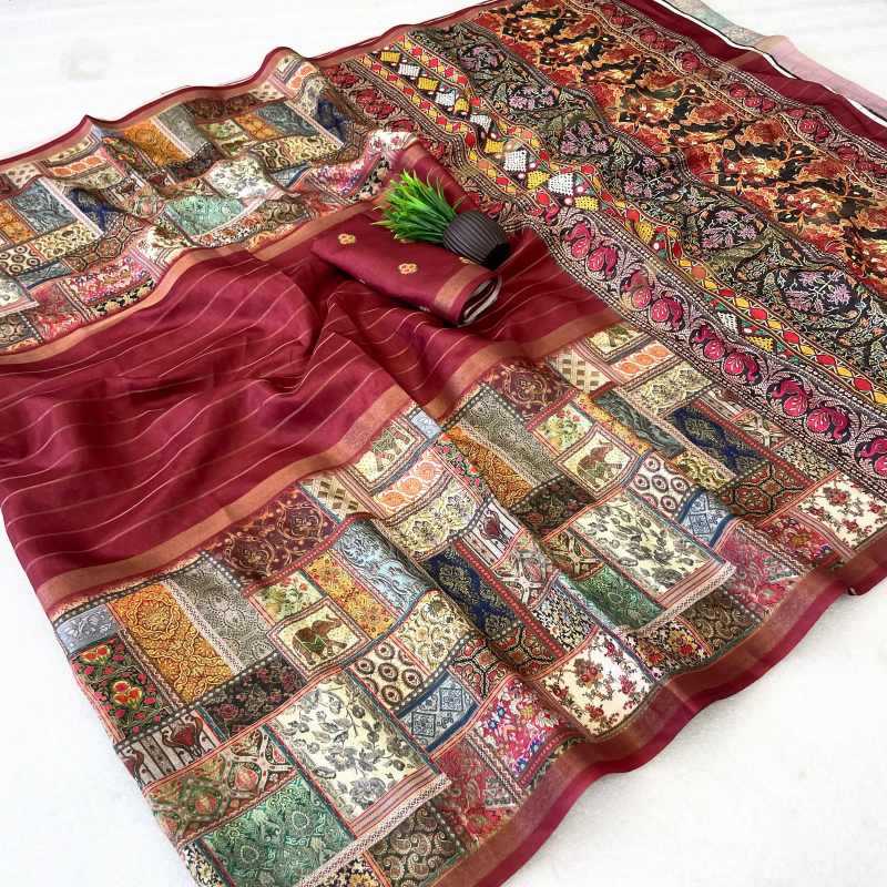 YNF Wholesale Dola Silk Printed Sarees KESH187 Dola | Surat Manufacturer