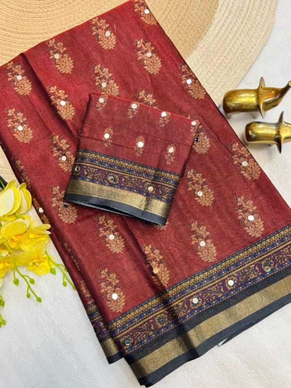 YNF Wholesale Silk Ajrakh Sarees  | Surat Manufacturer