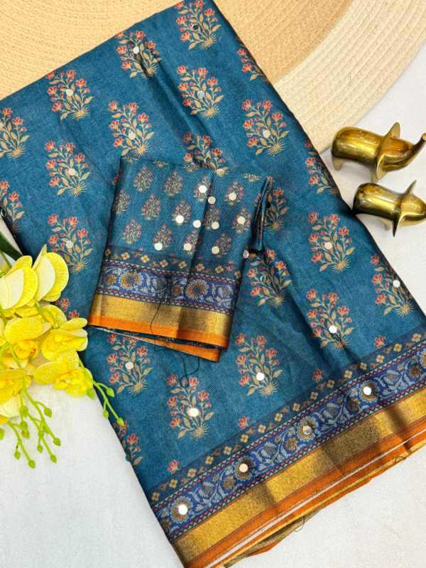 YNF Wholesale Silk Ajrakh Sarees  | Surat Manufacturer