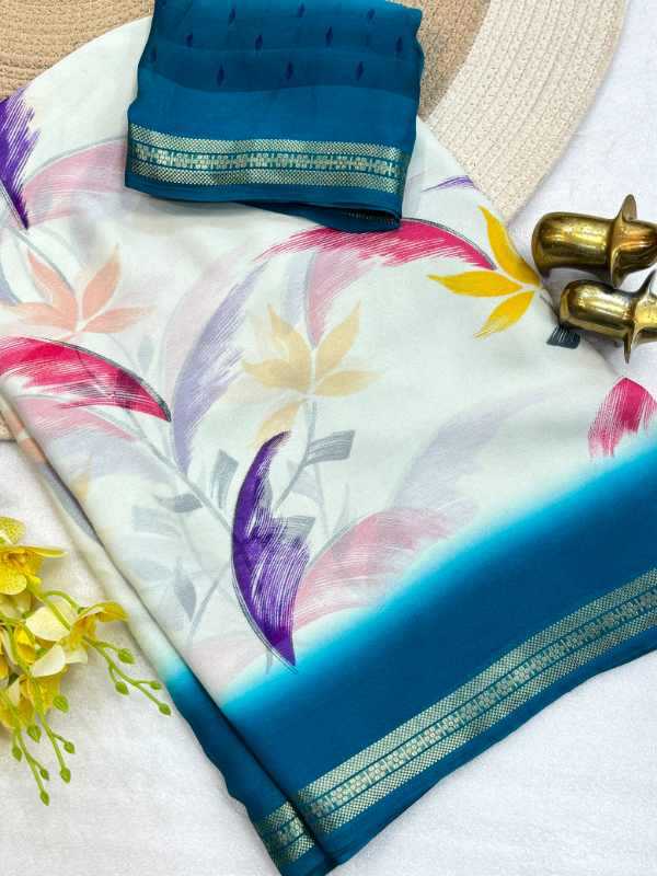 YNF Wholesale Georgette Printed Sarees  | Surat Manufacturer