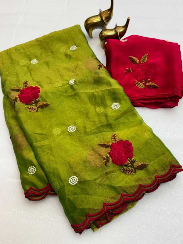 YNF Wholesale Dull Moss Designer Sarees KESH187 GOLD | Surat Manufacturer