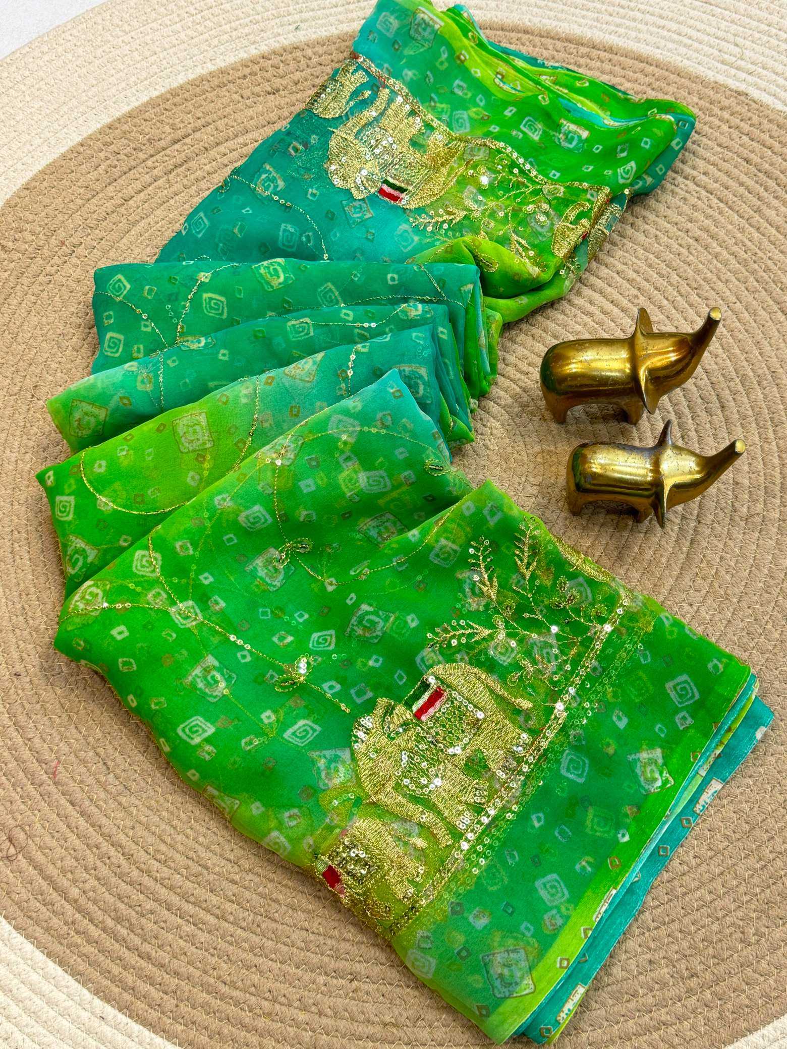 YNF Wholesale Georgette Printed Sarees KESH187 Jinal | Surat Manufacturer