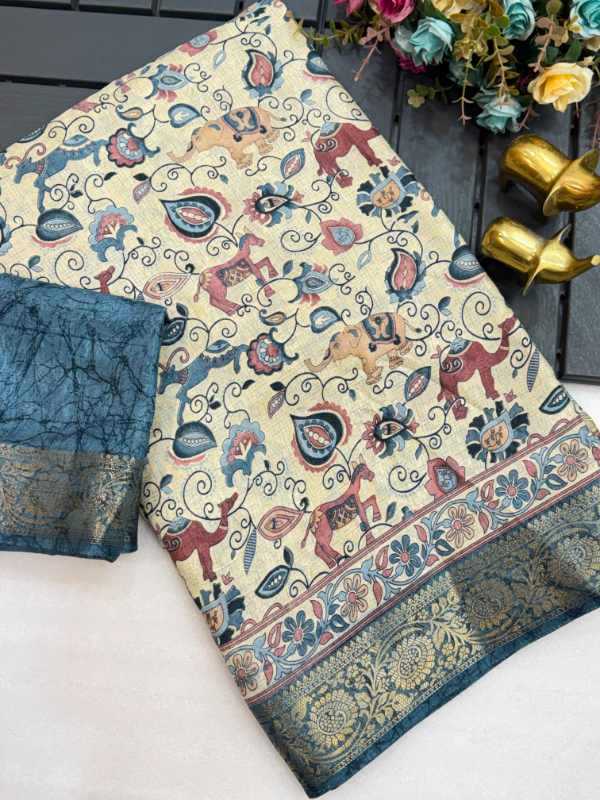 YNF Wholesale Jacquard Printed Sarees  | Surat Manufacturer