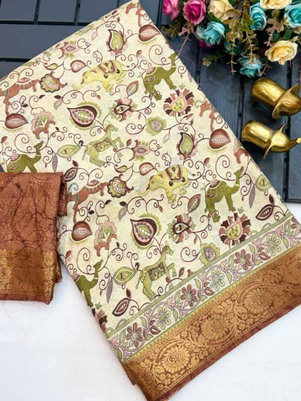 YNF Wholesale Jacquard Printed Sarees  | Surat Manufacturer