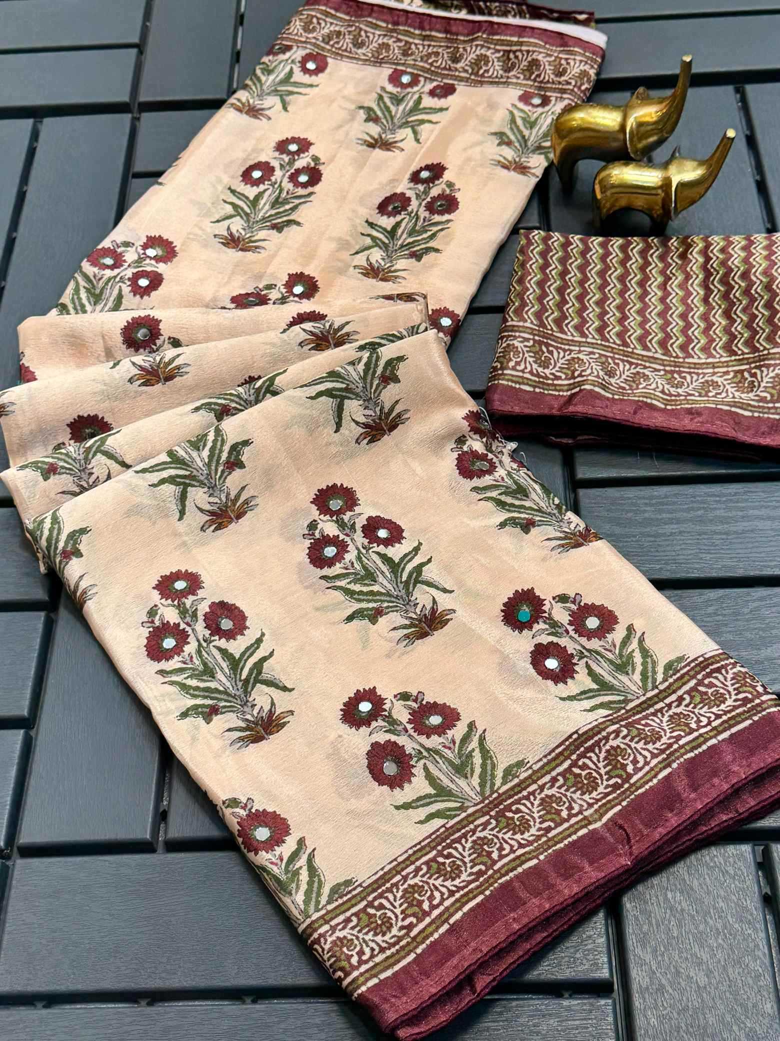 YNF Wholesale Chinon Designer Sarees  | Surat Manufacturer
