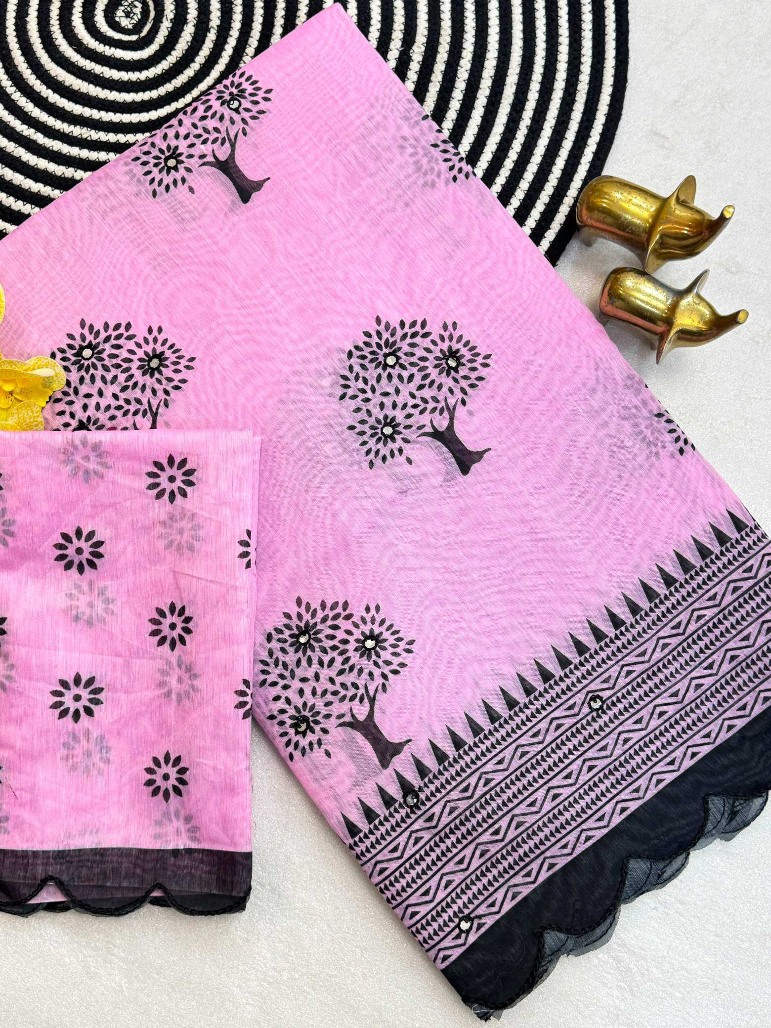 YNF Wholesale Chanderi Cotton Cutwork Saree KESH187 Khushi | Surat Manufacturer