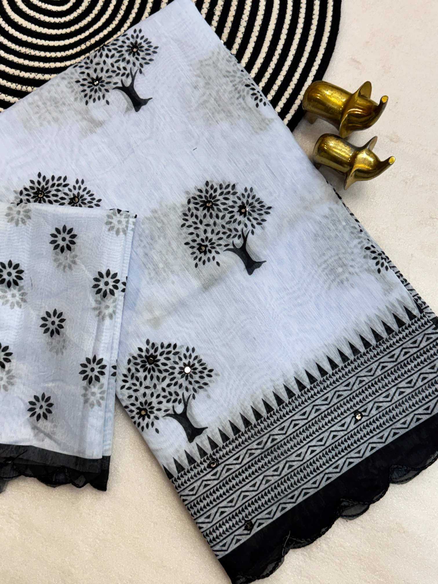 YNF Wholesale Chanderi Cotton Cutwork Saree KESH187 Khushi | Surat Manufacturer