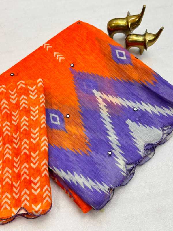 YNF Wholesale Cotton Printed Sarees  | Surat Manufacturer