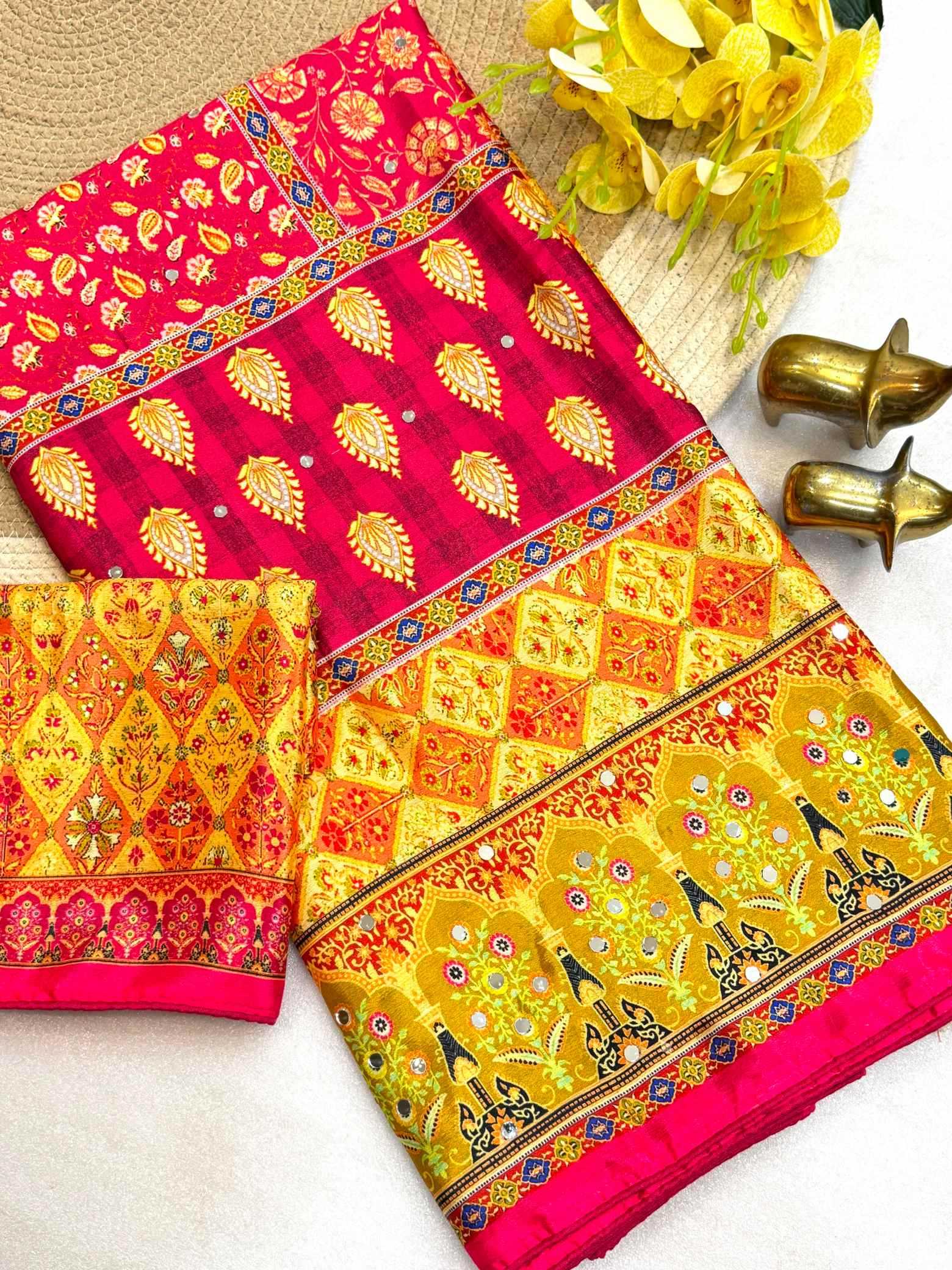 YNF Wholesale Chinon Designer Sarees  | Surat Manufacturer