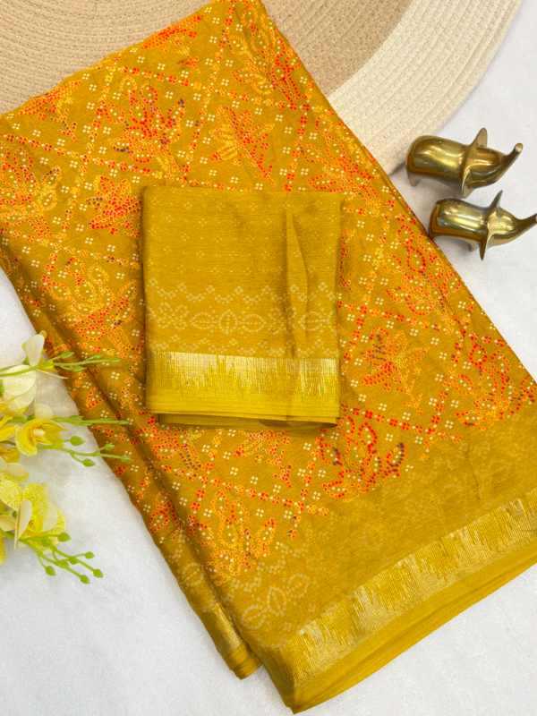 YNF Wholesale Chinon Silk Printed Sarees  | Surat Manufacturer