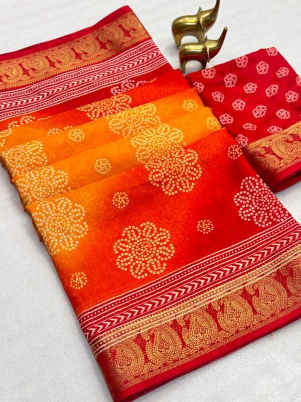 YNF Wholesale Jacquard Printed Sarees  | Surat Manufacturer