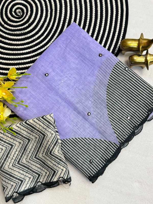 YNF Wholesale Linen Designer Sarees  | Surat Manufacturer