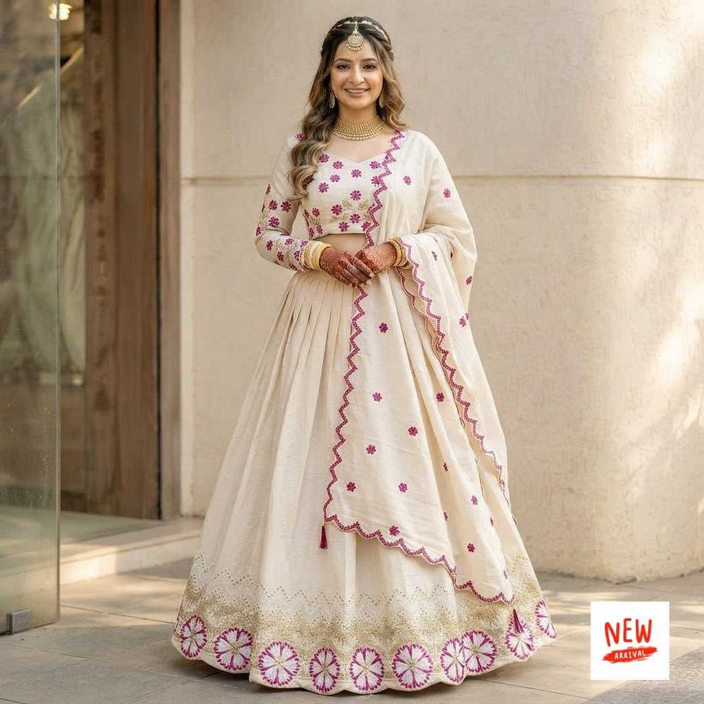 YNF Wholesale Cotton Zari Work Lehenga  | Surat Manufacturer