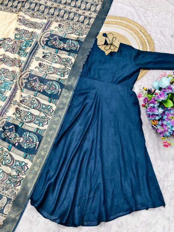 YNF Wholesale Vichitra Silk Anarkali Suits KESH201 Plain | Surat Manufacturer