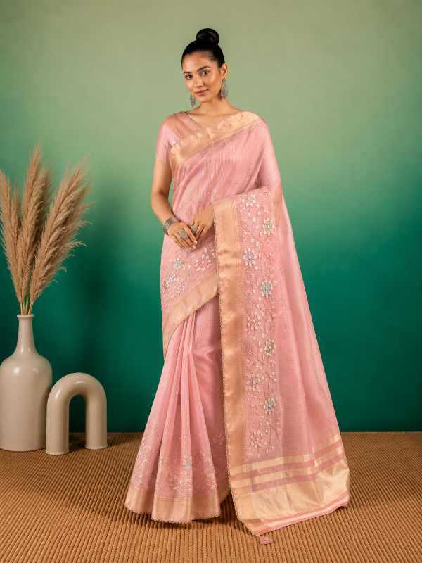 YNF Wholesale Tissue Silk Linen Sarees KESH208 FLORENT | Surat Manufacturer