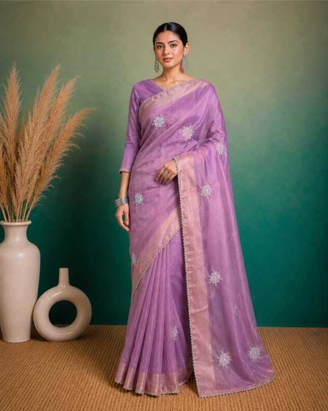 YNF Wholesale Organza Party Wear Sarees KESH208 ROXY | Surat Manufacturer