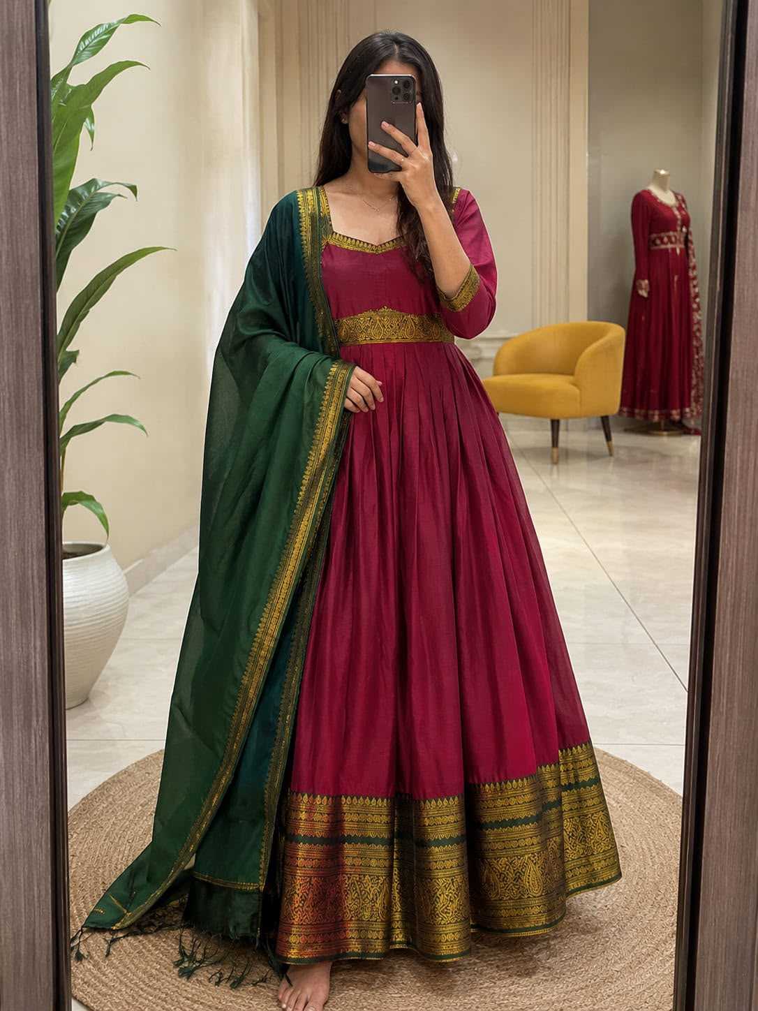 YNF Wholesale Cotton Party Gowns KESH210 Bloo | Surat Manufacturer