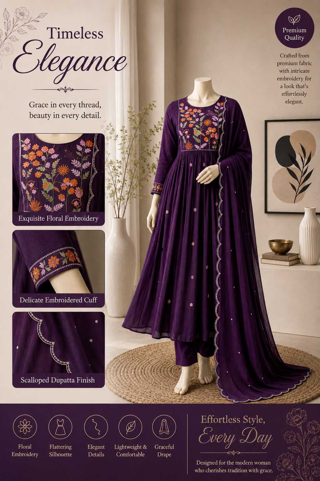 YNF Wholesale Chanderi Cotton Festive Kurtis KESH210 DRISHTI | Surat Manufacturer