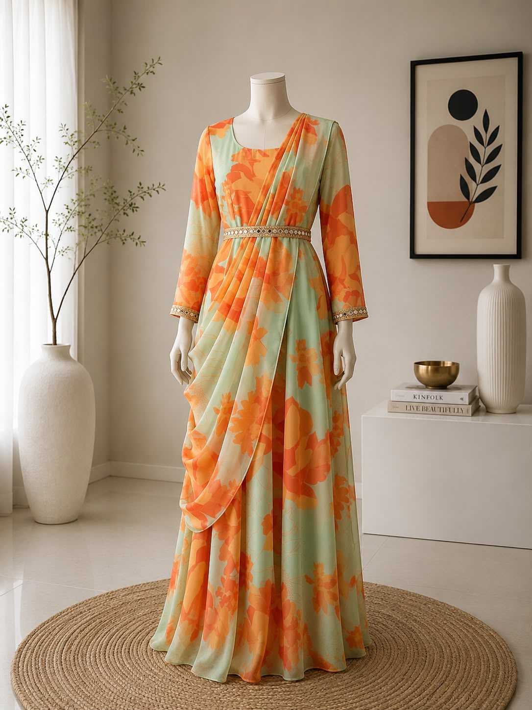 YNF Wholesale Chiffon Anarkali Gown KESH210 Flowy | Surat Manufacturer
