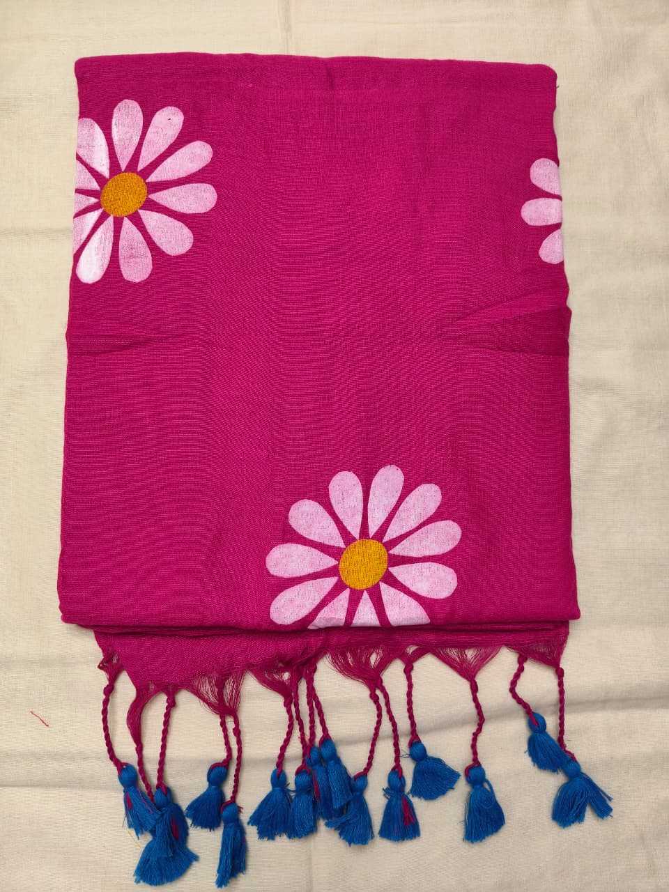 YNF Wholesale Khadi Cotton Hand Printed Saree  | Surat Manufacturer