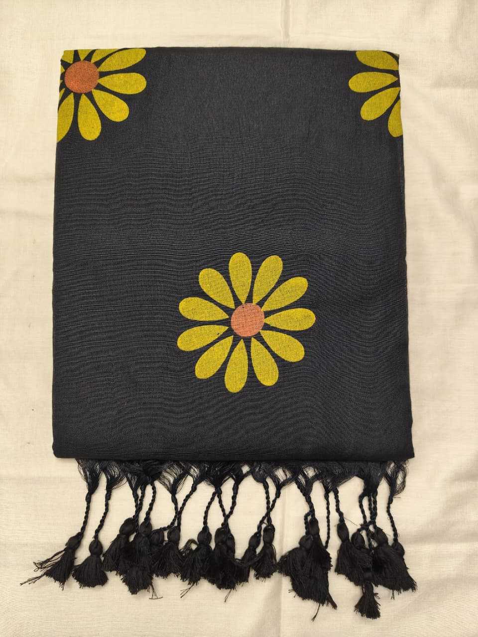 YNF Wholesale Khadi Cotton Hand Printed Saree  | Surat Manufacturer