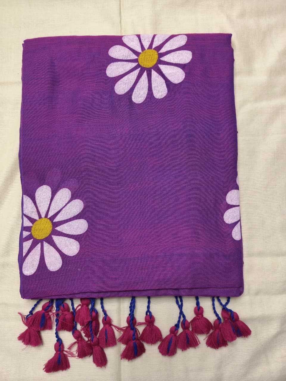 YNF Wholesale Khadi Cotton Hand Printed Saree  | Surat Manufacturer