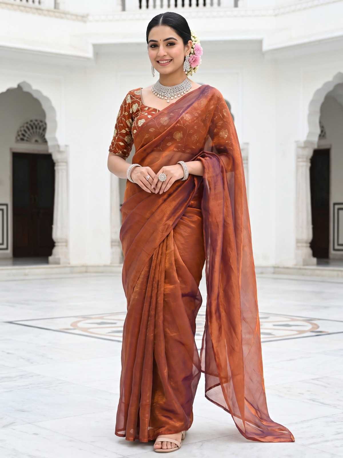 YNF Wholesale Satin Silk Embroidered Sarees  | Surat Manufacturer