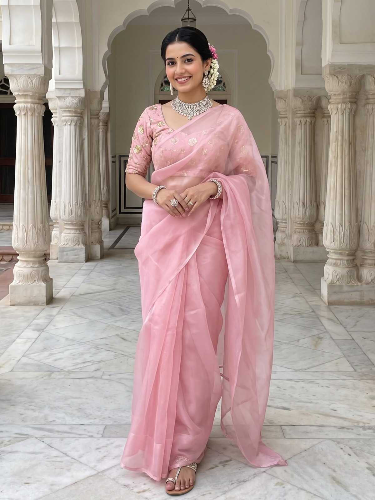 YNF Wholesale Satin Silk Embroidered Sarees  | Surat Manufacturer