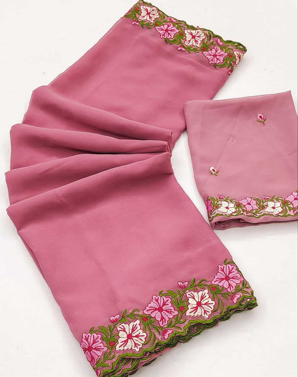 YNF Wholesale Faux Georgette Georgette Sarees  | Surat Manufacturer