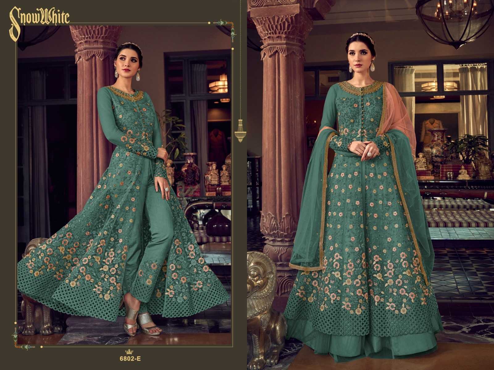 YNF Wholesale Heavy Silk Embroidery Gowns  | Surat Manufacturer