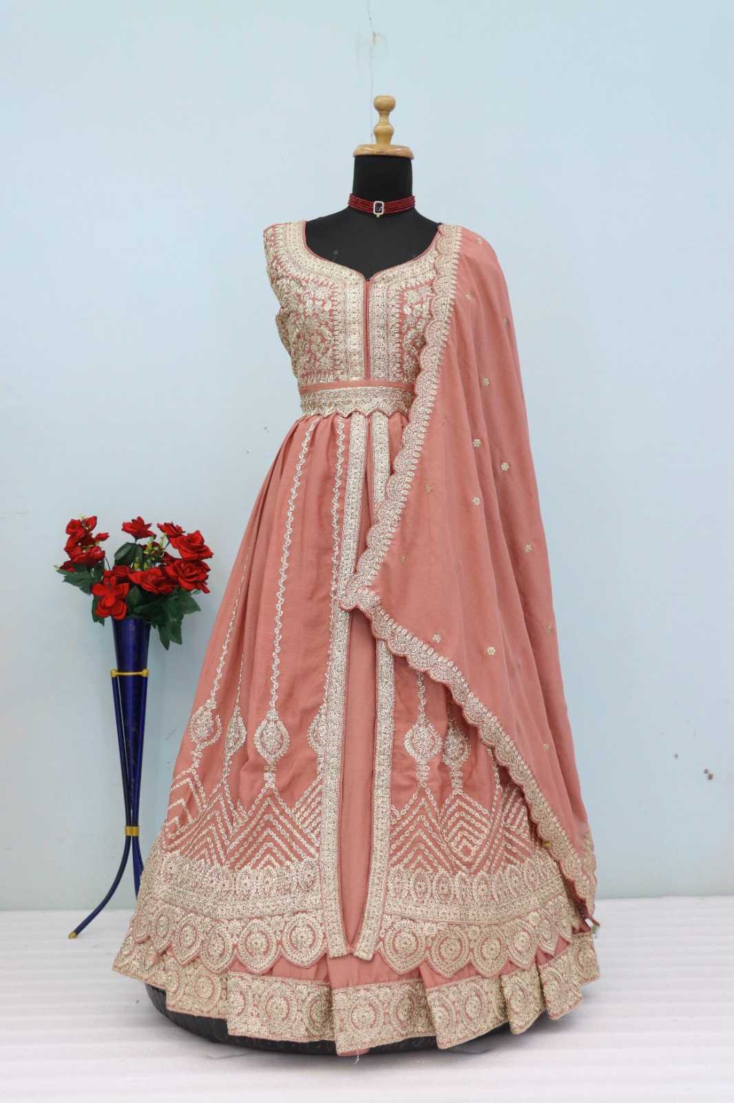 YNF Wholesale Chinon Embroidery Gowns  | Surat Manufacturer