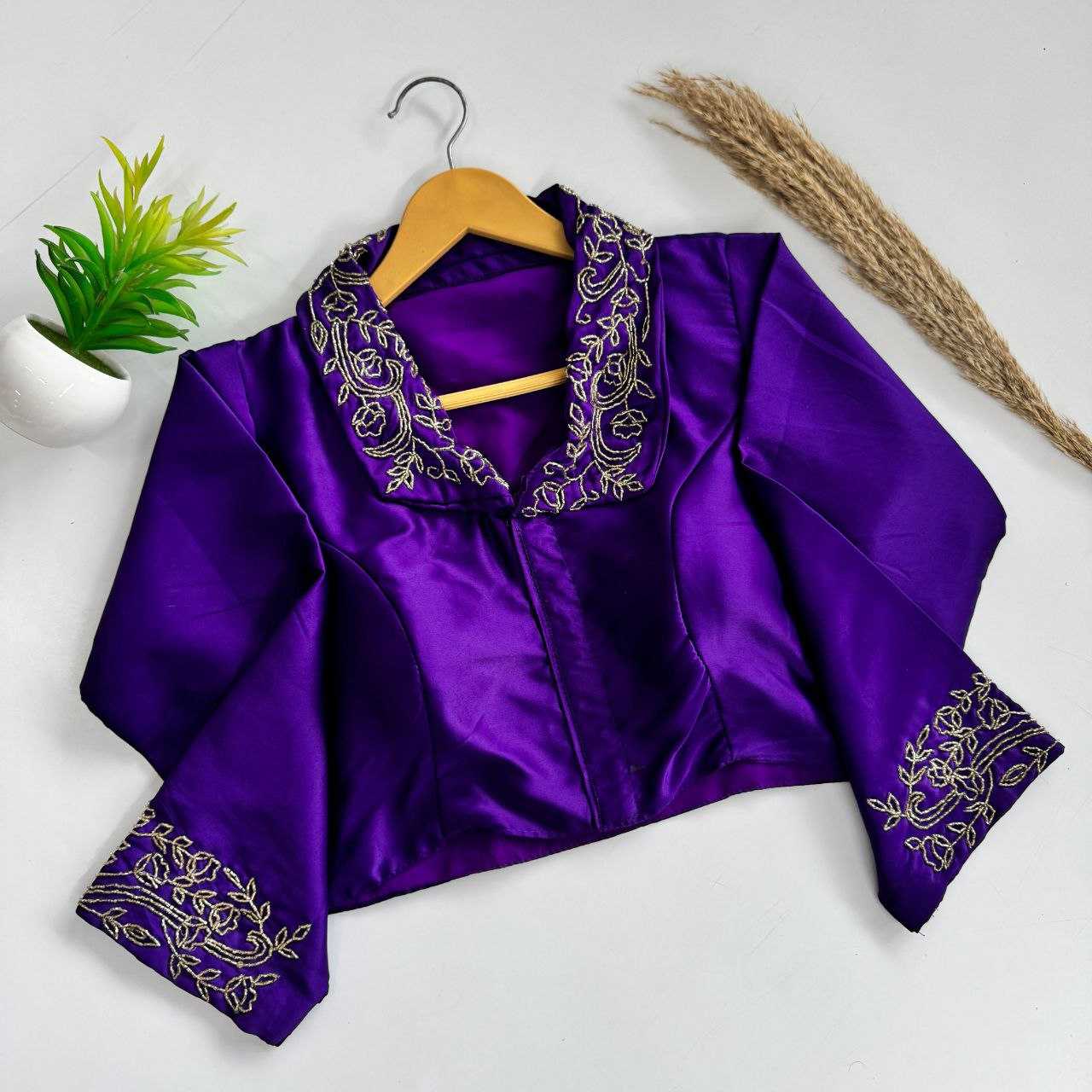 YNF Wholesale Blue Berry Designer Blouse  | Surat Manufacturer
