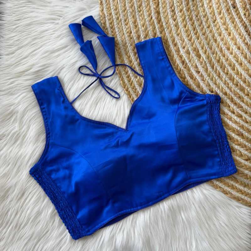 YNF Wholesale Soft Silk Sleeveless Blouse  | Surat Manufacturer