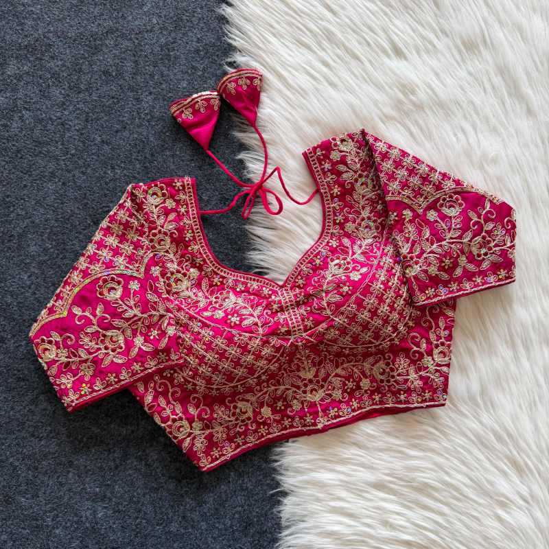 YNF Wholesale Soft Cotton Sequence Embroidery Blouse  | Surat Manufacturer