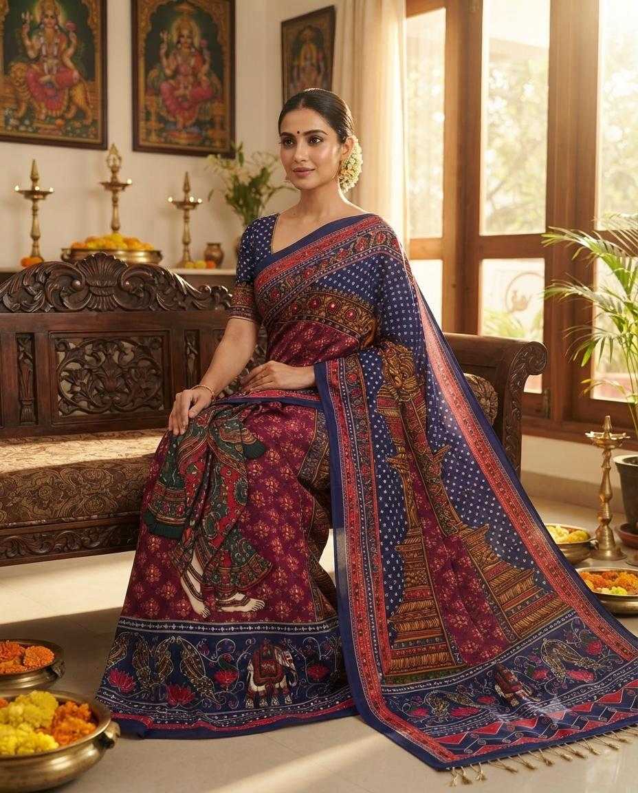 YNF Wholesale Japan Sartin Printed Sarees KESH419 Aakriti | Surat Manufacturer