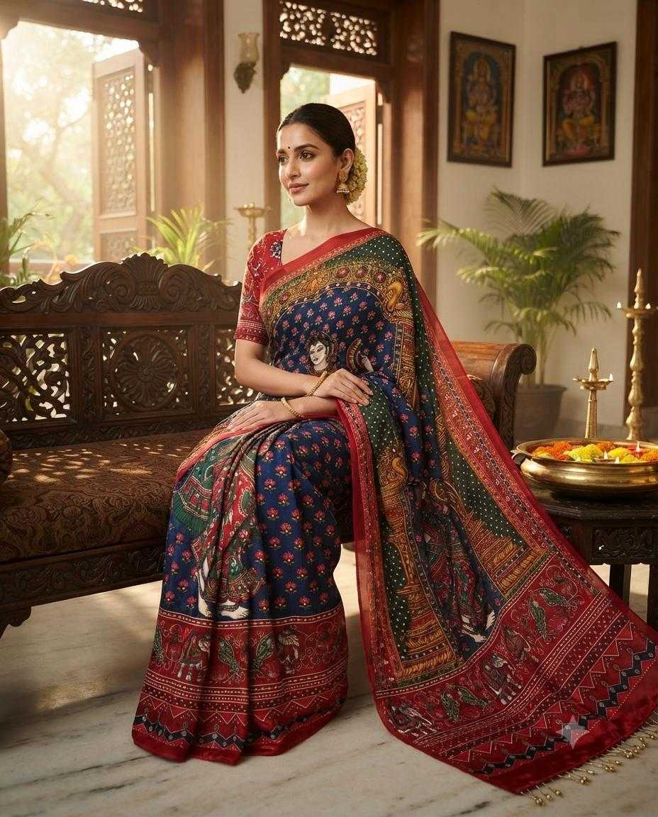 YNF Wholesale Japan Sartin Printed Sarees KESH419 Aakriti | Surat Manufacturer