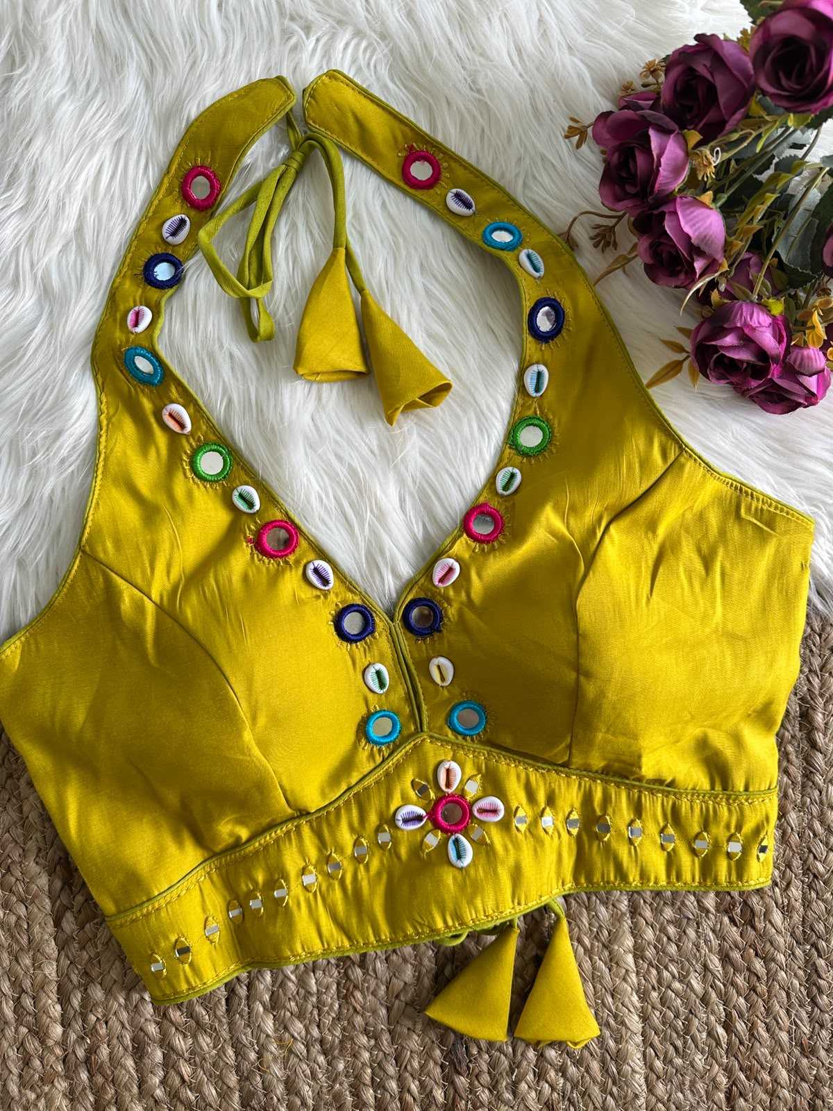 YNF Wholesale Heavy Roman Silk Sleeveless Blouse  | Surat Manufacturer