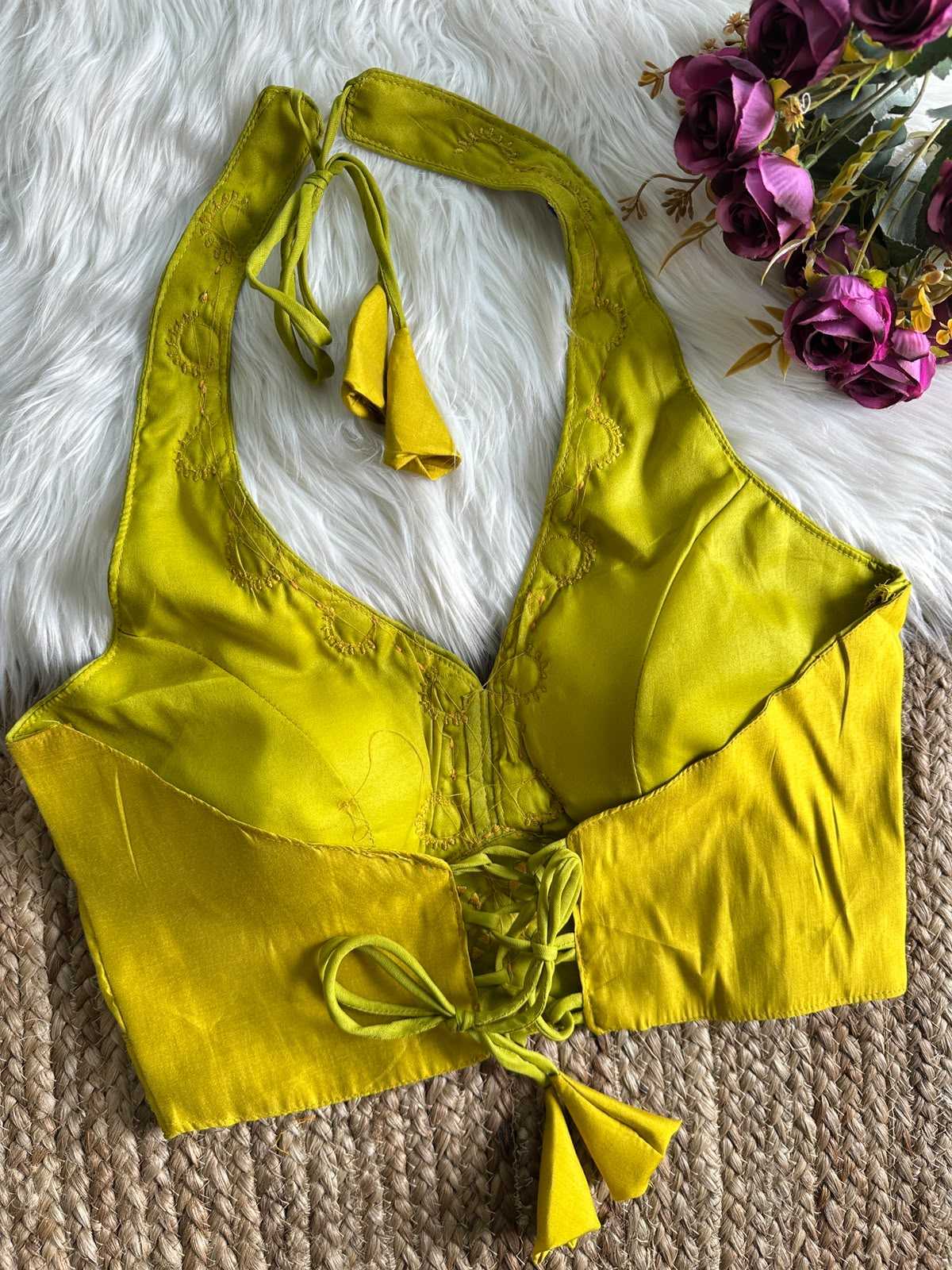 YNF Wholesale Heavy Roman Silk Sleeveless Blouse  | Surat Manufacturer